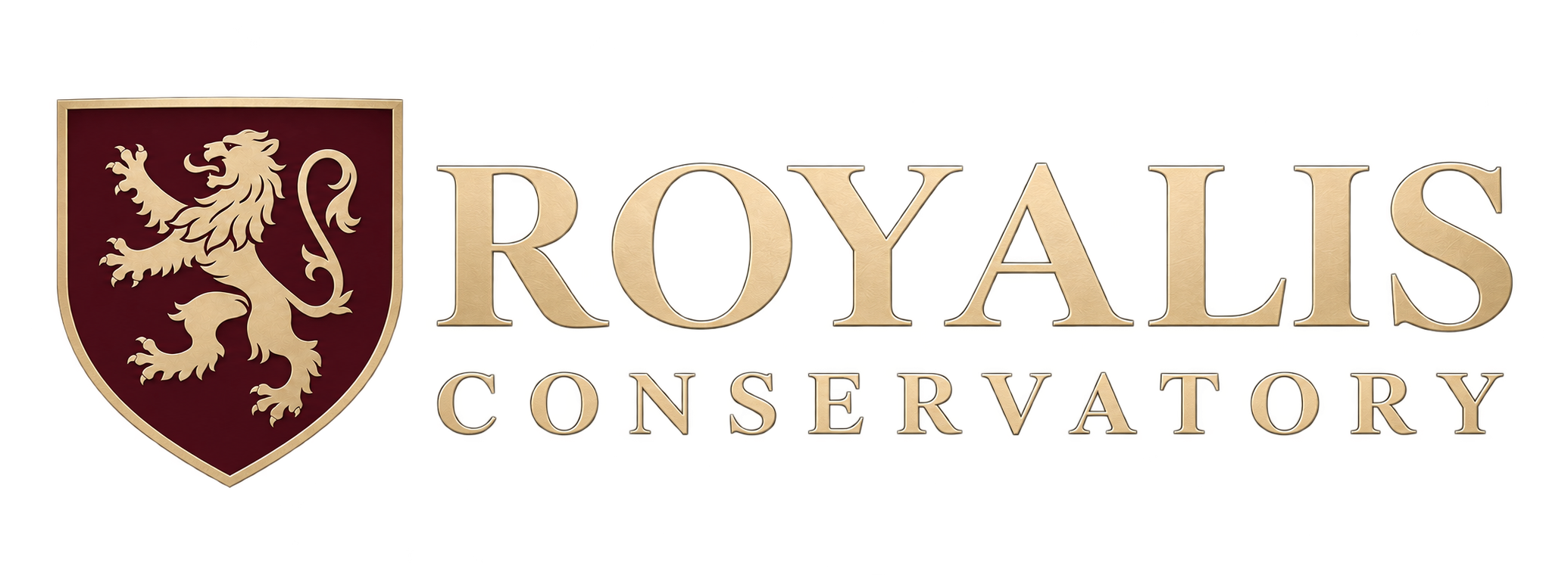 Royalis Conservatory crest and wordmark